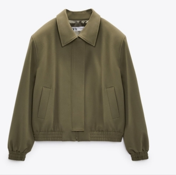 SOLD TOP STITCH POCKER BOMBER - Picture 1 of 1